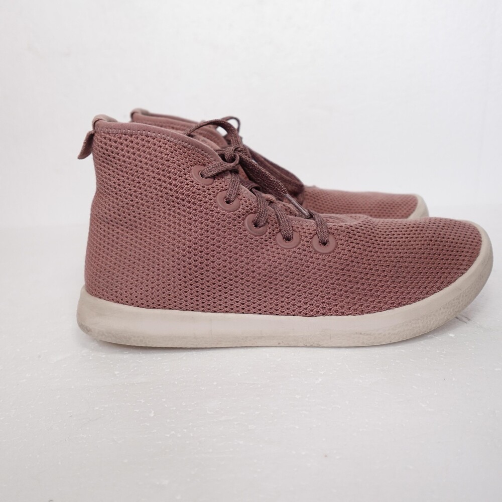 Allbirds Tree Topper Shoes Mauve Knit High Top Sneakers Lightweight Breathable